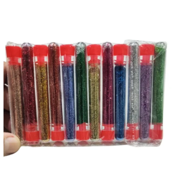 Multi-colour glitter powder set for school projects, art, and decoration