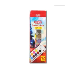 KIDDY Cake Colour 12 Water Colours set for kids’ art and school painting projects