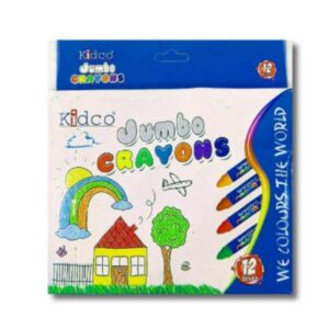 KIDCO jumbo crayons 12 pcs pack bright kids drawing crayons for school art and coloring Pakistan