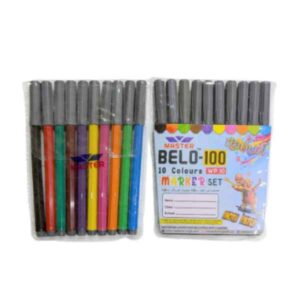 MASTER BELO 10-colour marker set with vibrant, smooth, and non-toxic ink