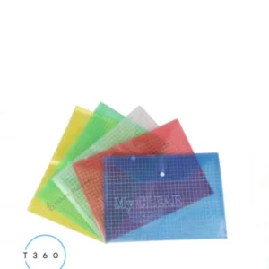 My Clear Bag 11C – Transparent Plastic Document File with Button Closure