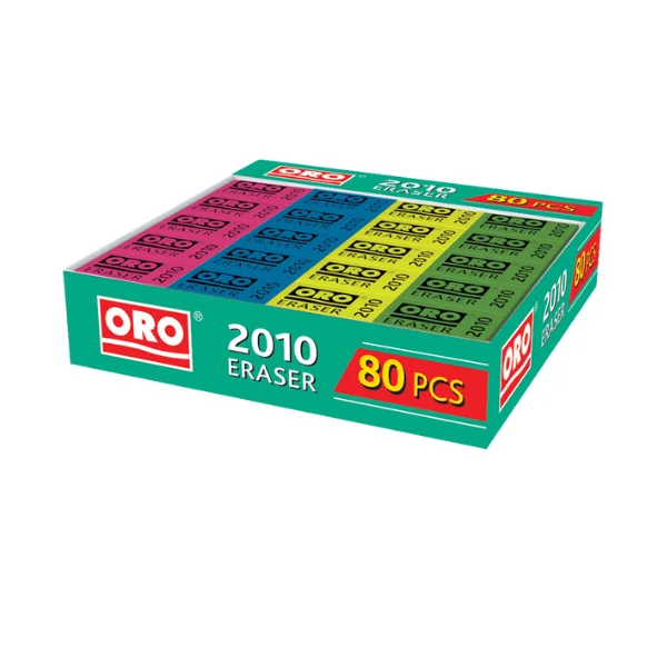 ORO 2010 Multicolour Erasers – Soft Non-Toxic Erasers