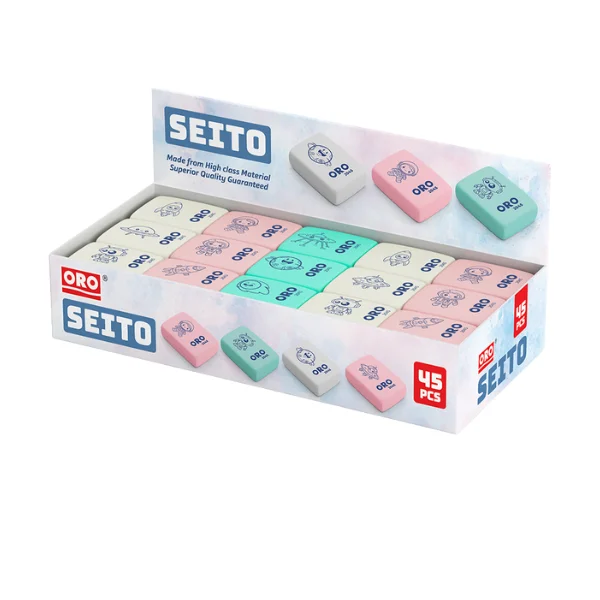 ORO Seeto eraser 45 pcs best quality soft school erasers for students stationery Pakistan
