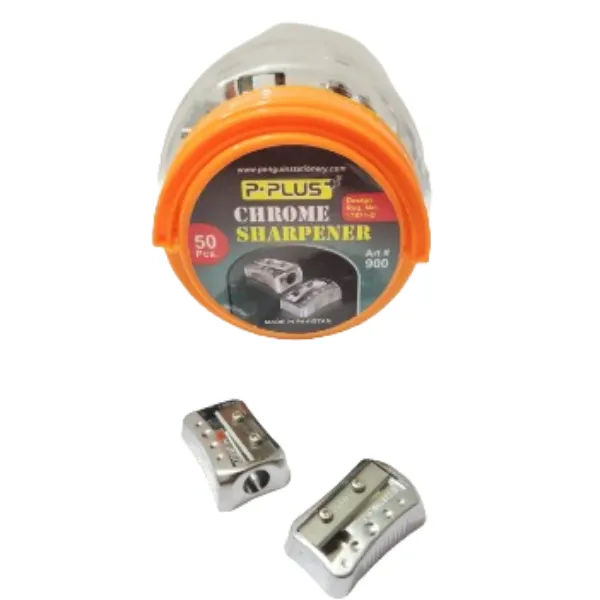 P-PLUS Chrome Sharpener 50 Pcs Jar bulk school pencil sharpeners Pakistan