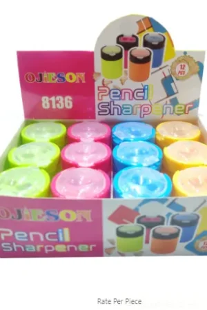Pencil Sharpener 8136 single pcs durable school pencil sharpener Pakistan