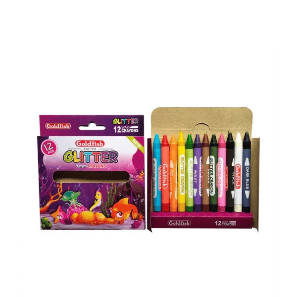 Goldfish flupa glitter crayons 12 colors bright sparkly kids drawing crayons for school art and coloring Pakistan