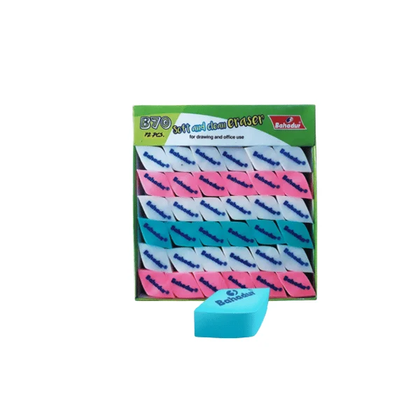 Bahadur B-70 Soft Erasers Pack of 72
