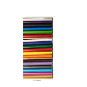 Glazed Paper Assorted Colours 32x48 cm Pack of 24 Sheets for Art and Craft Projects