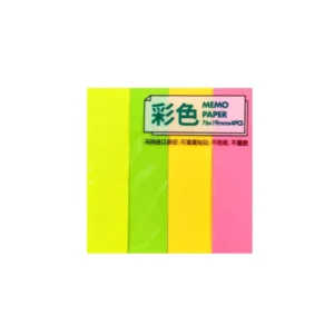 3×3 4-cut multi-shape sticky notes in vibrant colors for office, school, and planners