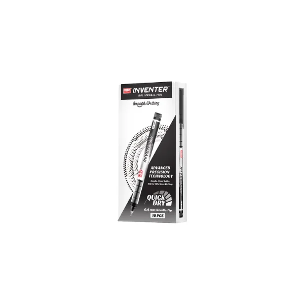 ORO Inventer RollerBall Pen Black Box 10 Pcs