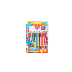 Deer Jumbo Triangular Color Pencils 12 Pcs