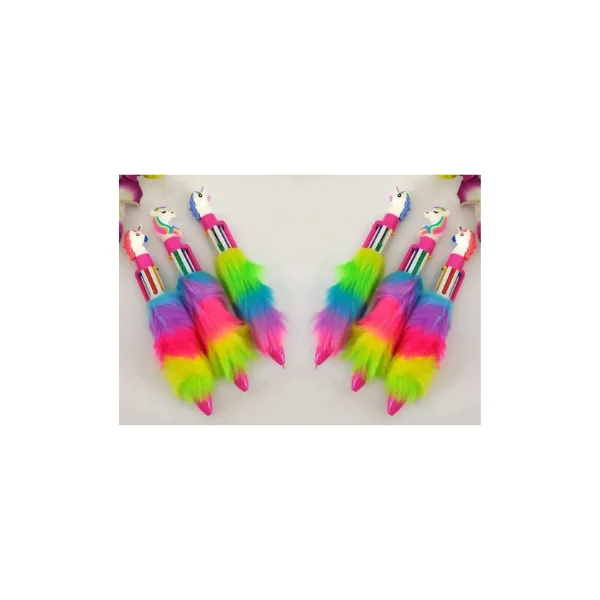 <h2>Fluffy Unicorn Retractable Pen – Multi Ink Colours</h2>