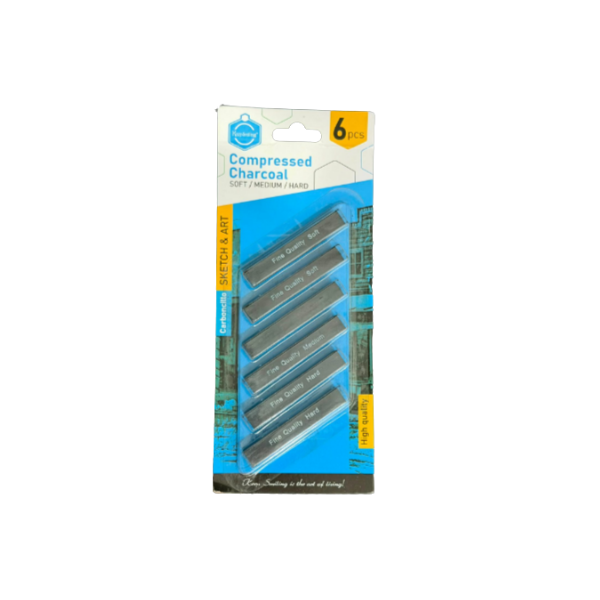 <h2>Keep Smiling Compressed Charcoal Set – 6 Pcs Art Kit</h2>