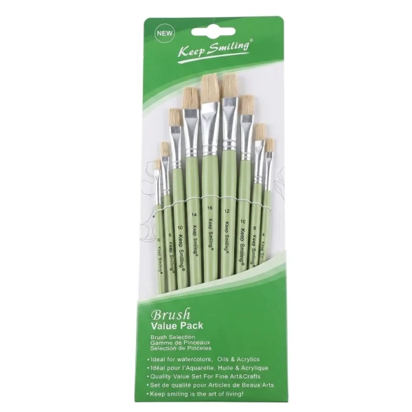 <h2>Keep Smiling Artist Brush Set – 9 Pcs Painting Supplies</h2>
